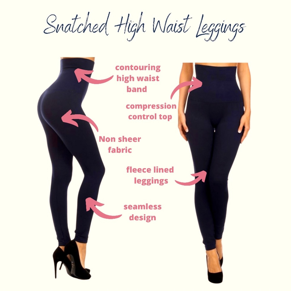 Snatched High Waist Leggings - Picture 4 of 4